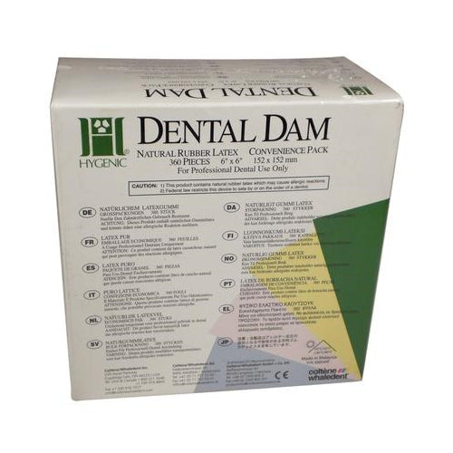 Coltene Whaledent H04247 Hygenic Rubber Dental Dams 6 Coltene Whaledent H04247 Hygenic Rubber Dental Dams 6